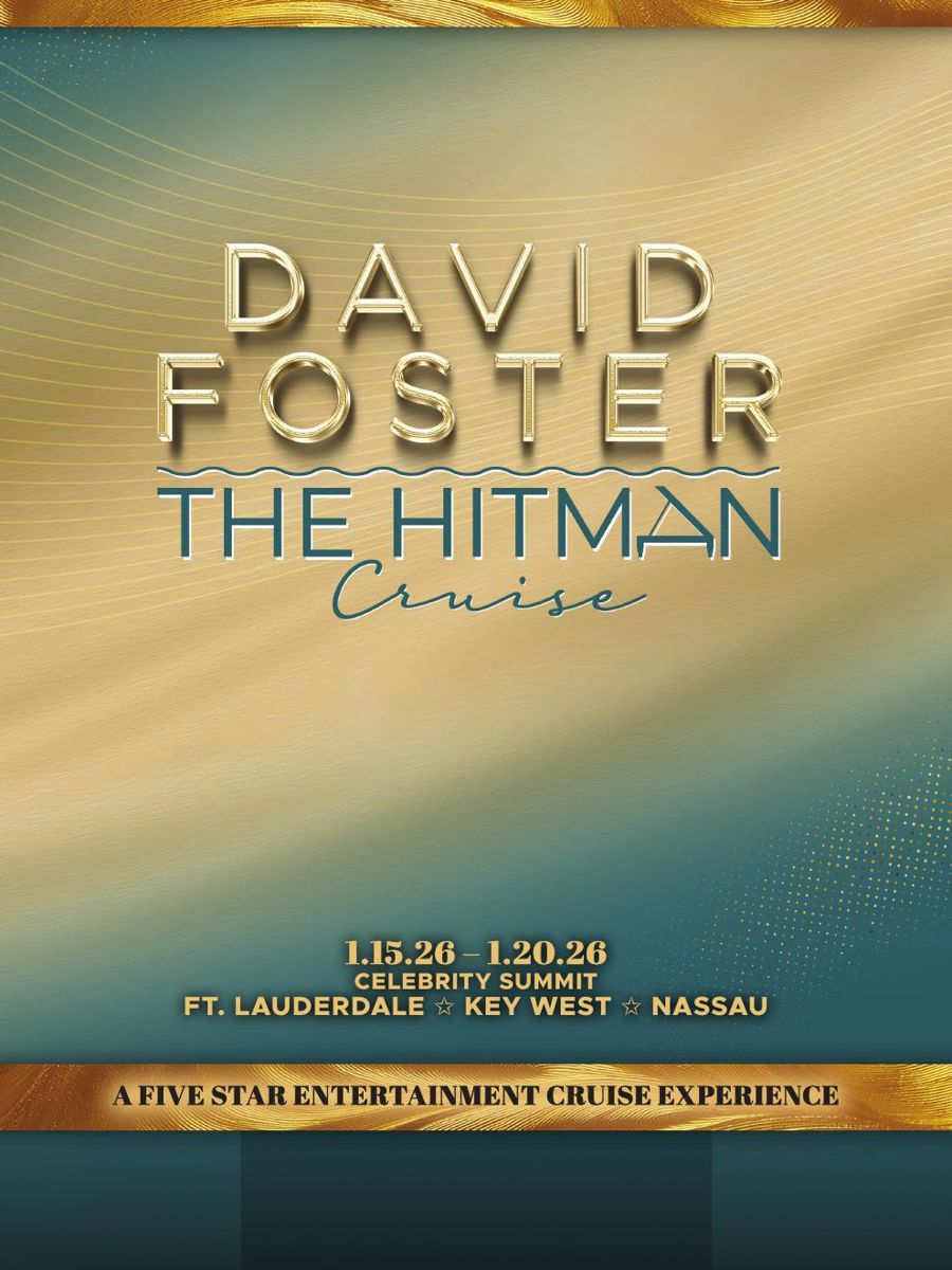 Program cover: David Foster, The Hitman Cruise, in gold lettering